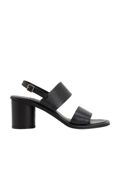 8 By Yoox Round-heeled leather sandals