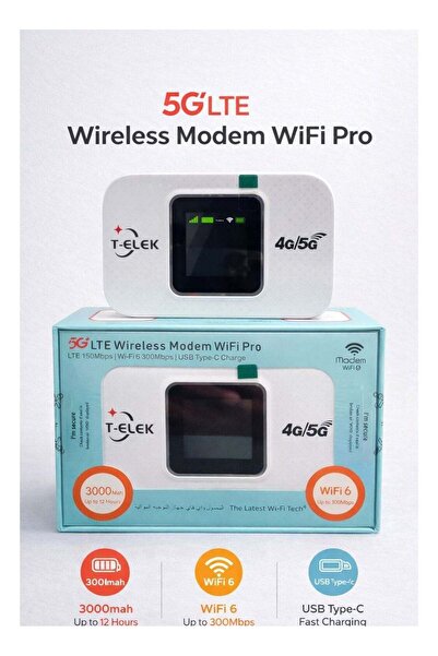 Generic راوتر واي فاي محمول T-ELEK يدعم شبكات الجيل الرابع والخامس LTE - مودم...