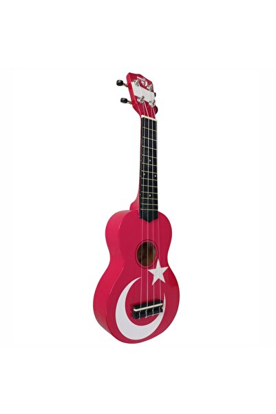 Moon UK80BTF Drapelul Turciei cu model Ukulele Soprano