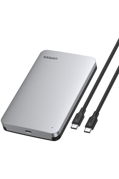 Ugreen HDD Rack 70499, 2.5", SATA III, USB-C 3.2 Gen 2, Silver
