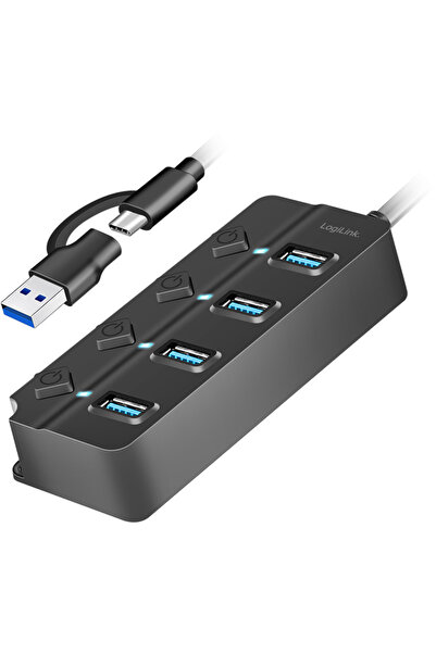 LogiLink UA0419, USB-A 3.2 Gen2 x 4, Negru