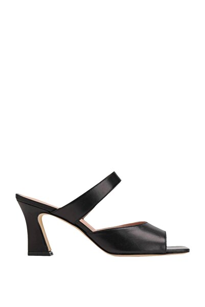 8 By Yoox Leather sandals with square toe and red heel