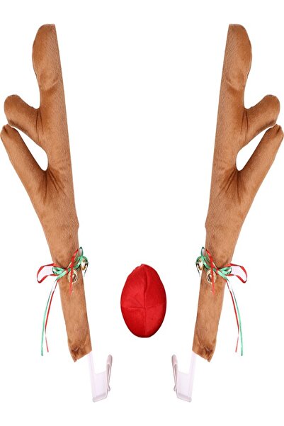 AyShop زينة سيارة عيد الميلاد، قرون الغزلان، زينة سيارة على شكل قرون، زينة عي...