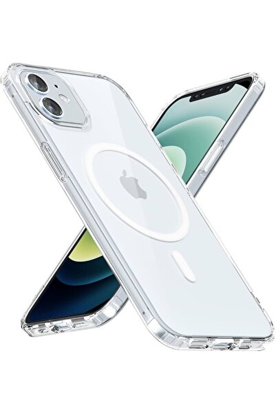 iPhone 11 Sararmaz Şeffaf MagSafe Uyumlu Sert Mika Kılıf