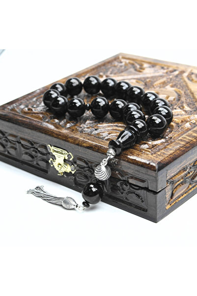 HÜNERTAŞ Maskot Boy Silver Tassel Stone Rosary