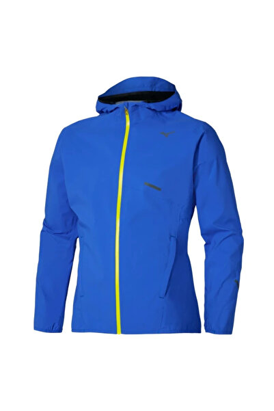 MIZUNO Waterproof 20K Hooded Jacket Men's Raincoat Blue