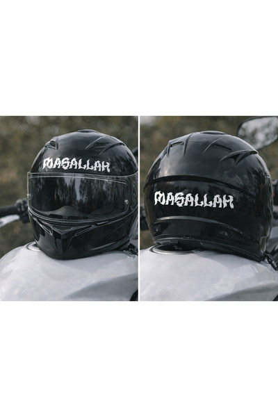 AlpiLeo Maşallah Yazılı Motosiklet Kask ve Araç Sticker Çıkartma - 15x2.5 cm ...
