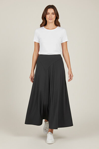 ECE GİYİM ΓΥΝΑΙΚΕΙΑ ΕΠΟΧΙΑΚΗ ΦΟΥΣΤΑ ΜΕ ΕΛΑΣΤΙΚΗ ΜΕΣΗ ΚΑΙ ΒΟΛΑΝΕΣ ΣΤΗΝ ΜΕΣΗ