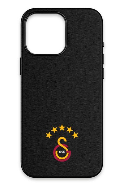 Galatasaray iPhone 16 Pro Compatible 5 Star Arma Leather Magsafe Licensed Pho...