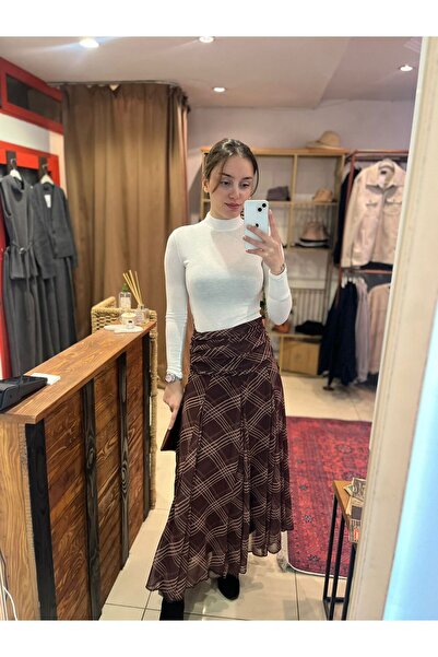 Başak Bulut Butik Desenli Tül Etek