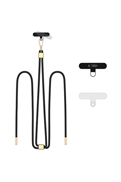 Tech-Protect C2S ROPE CROSSBODY STRAP BLACK/GOLD