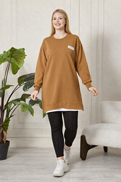 Birol Triko Armalı Dark Beige Tunic for Women