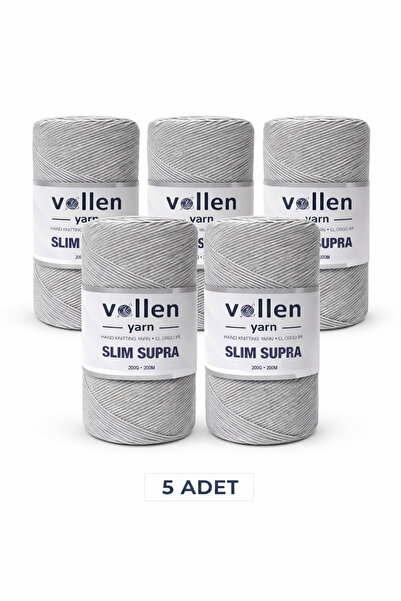 vollen yarn Slim Supra Makrome İp Mumlu Pase İp 200gr 200mt 5’li Paket Çanta İpi