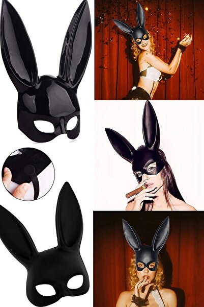 Munico Seksi Tavşan Kulak Maskesi Sevimli Bunny Uzun Kulaklar Esaret Hallowee...