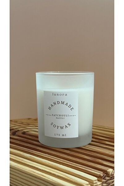Lunora Paçuli Kokulu Ahşap Fitilli Soya Wax Mum - 175 ml