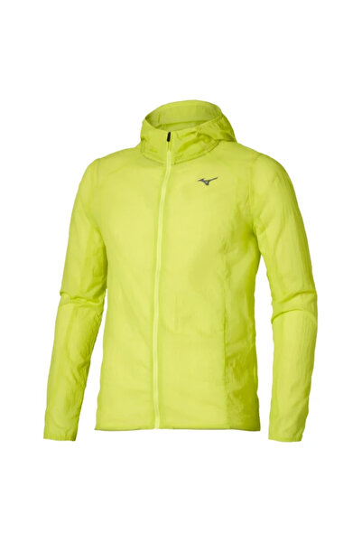 MIZUNO Tech Light Hooded Jacket Men's Raincoat Yellow