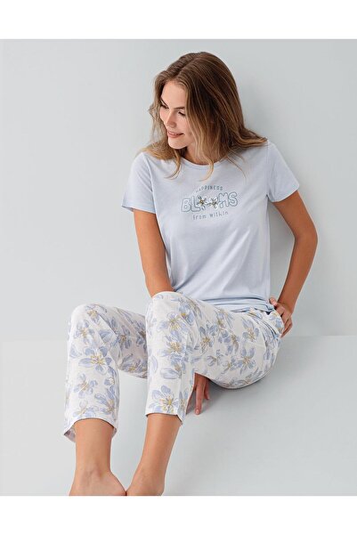 Arnetta Set de pijamale pentru femei, 50% bumbac, 50% modal, cu mânecă scurtă...