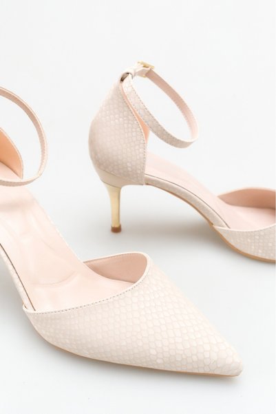 VELLA BAG Cream Colored Women's Shoes with Heels