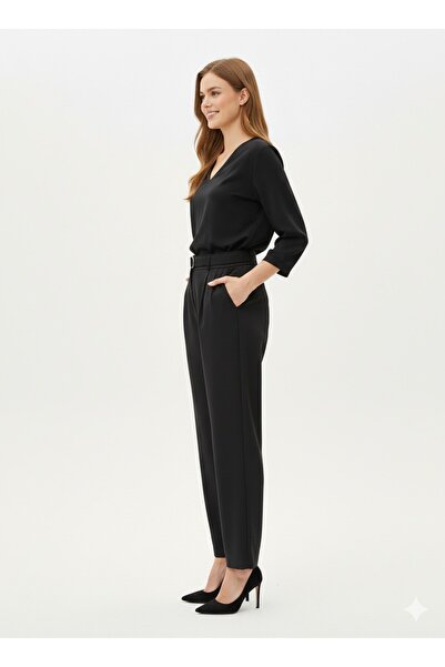 Ekol Belt Detailed Trousers 4128