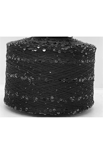 DmrTuhafiye Vavio Fantazi İri Pullu El Örgü ipi 50gr - Siyah/s