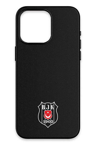 Beşiktaş iPhone 15 Pro Max Uyumlu Bayrak Arma Deri Magsafe Lisanslı Telefon K...