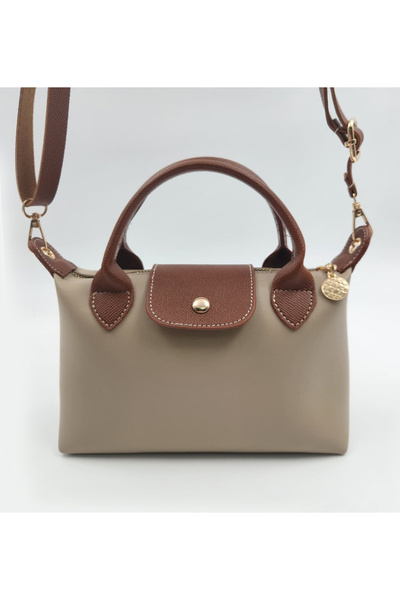 TUESFA Women's Beige and Brown Faux Leather Beige Baguette Hand and Shoulder ...