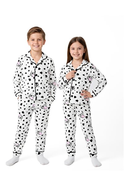 dolaş kids PIJAMA ZA DECU SA KRAVINIM UZORAKOM, 7-10 GODINA, SET 091