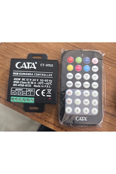 Cata RGB Kumanda Controller 36A 12–24V | RGB Şerit LED Kontrol Ünitesi (25 Me...
