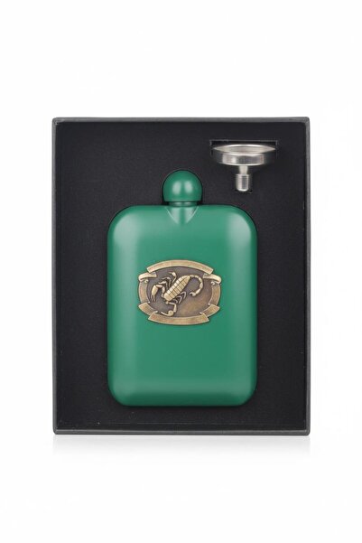 e-life shop قارورة مشروبات من الفولاذ المقاوم للصدأ بشعار سكوربيون سعة 6 أونص...