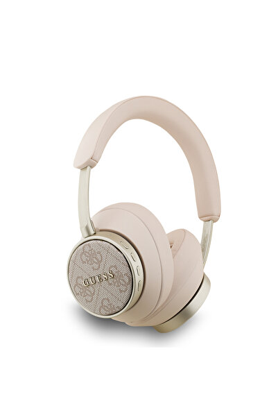 Guess Lisanslı PU Metal Klasik Yazı Logolu Kulak Üstü Bluetooth Kulaklık Pembe