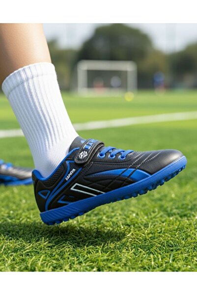 KANTEX أحذية كرة قدم للأطفال بشريط فيلكرو وأربطة مطاطية، موديل هالي سايد 01