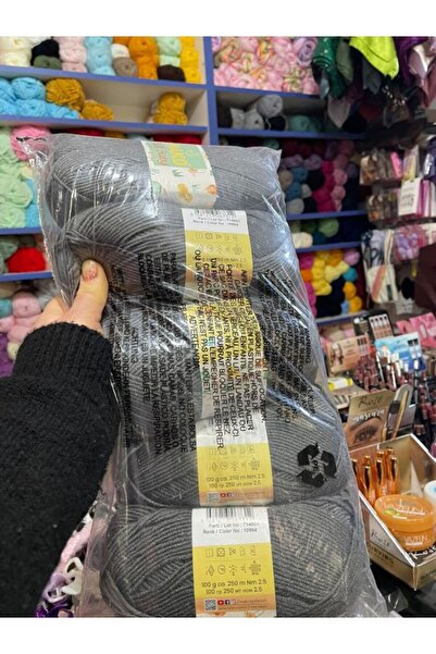 NAKO Elıtbaby Antrasit Koyu Gri Anti Bakterıyel Bebe Yünü Renk no 10994 5 Adet