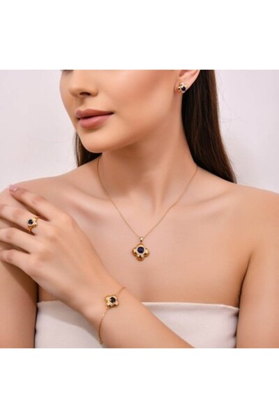 unbranded Elegant Floral Design Fashion Jewelry Set – Necklace, Earrings, Rin...