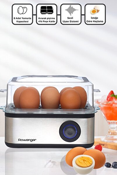 Rowenger 08-Egg 8-Egg Cooking Machine Egg Boiling Machine with Audible Alert