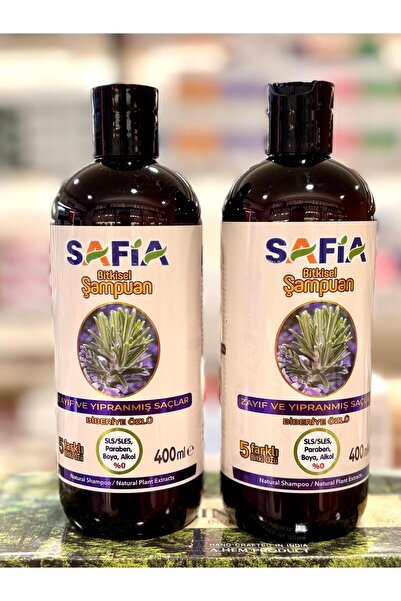 Safia Shampoo for Weak and Brittle Hair 400 Ml+400Ml 2 Pieces Gimdes Certified