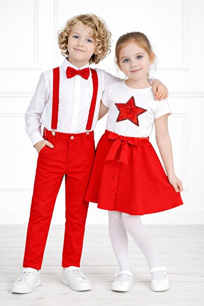 Kuraff Giyim 23 April 29 October Girls' Suit - Boys' Suit Show Combination
