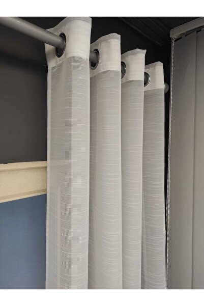 Evcimenhome Rustic Tulle with Eyelet Metal Capsule Pattern 140Cmx250Cm Color:...