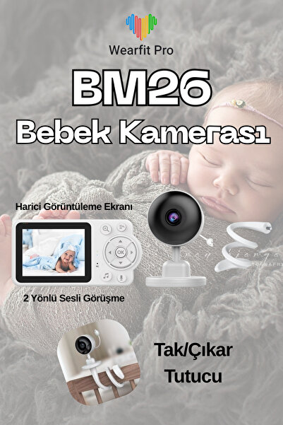 Wearfit Pro BM26 Bebek Kamerası 2.8 inç Ekranlı Dedektörlü İki Yönlü Sesli Be...