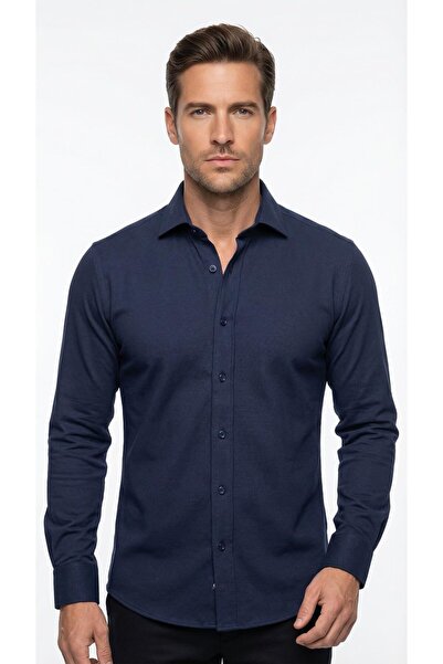 Plus Scorpion Men's White Classic Shirt – Slim Fit , Straight Model, Stylish ...