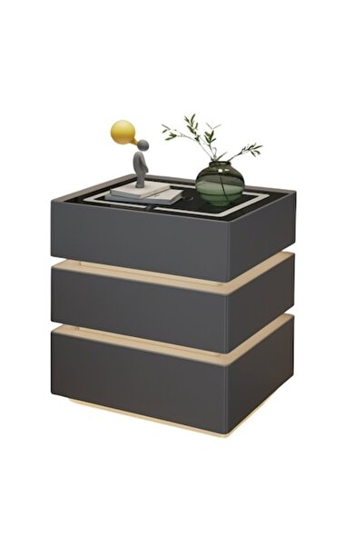 SMART HEATER Modern Nightstand with Wireless Charging