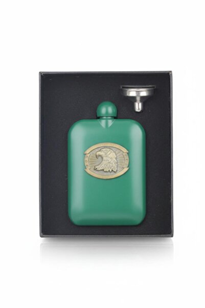 e-life shop قارورة مشروبات من الفولاذ المقاوم للصدأ بشعار النسر سعة 6 أونصة 1...