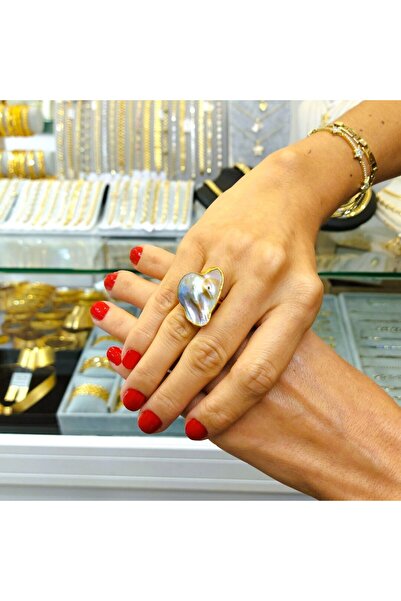 Pelek Butik Doğal Barok İnci Yüzük DT35