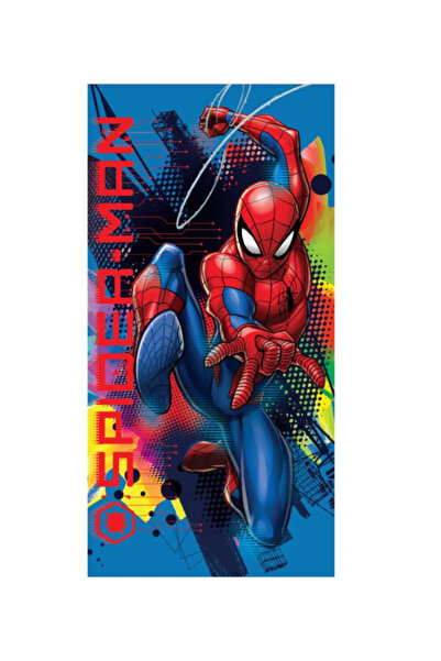 SPIDERMAN Blue fast dry polyester beach towel, 70x137 cm