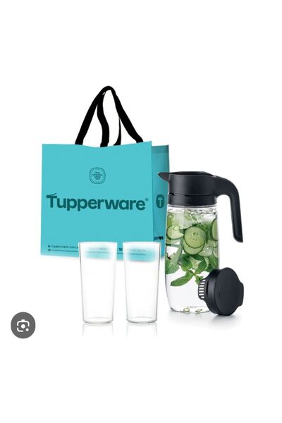 Tupperware Royal sürahi 1.7lt royal bardak 2li ve çantalı set