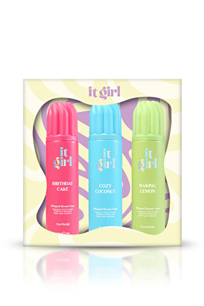 3'lü Duş Köpüğü Hediye Seti 3x260ML BirthdayCake-CozyCoconut-Baking Lemon