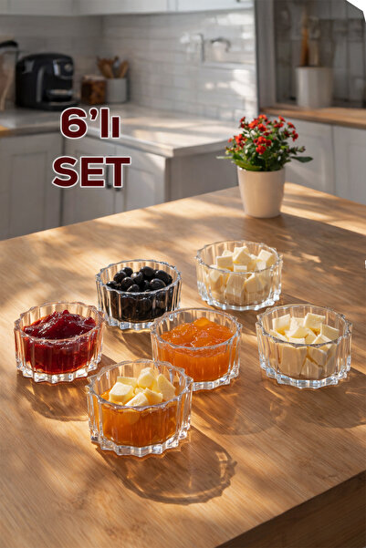 Porsima Tulin 6lı Cam Kase Puding Tatlı Ve Dondurma Kasesi Kahvaltılık Kase S...