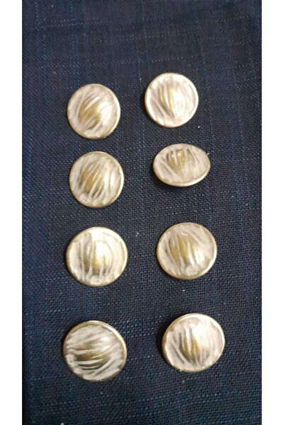 ILCARE أزرار معدنية برونزية مطلية بالفضة 30 مقاس 24 ملم 8 قطع