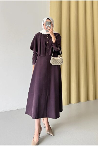 Molly Nelly Kadın Pelerin Detaylı Gömlek Etek Takım