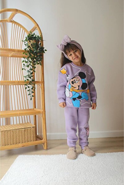 Asortik Kids Дівчачий зимовий комплект з 3-ниткового принтованого шардону | М...