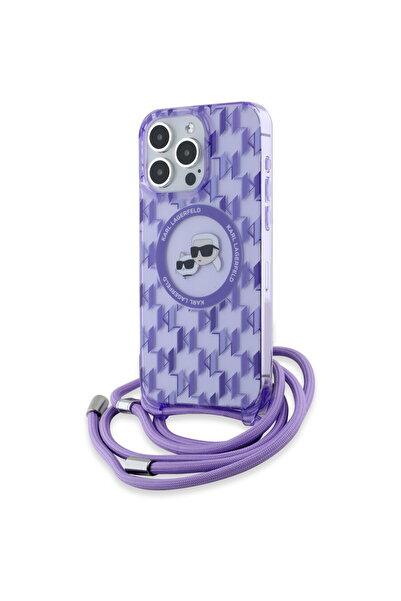 Karl Lagerfeld iPhone 15 Pro Case - IML Crossbody MagSafe (KLHMP15LHCKCKLCU) ...